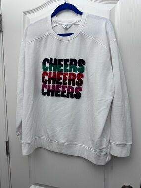 crown & ivy White Crewneck Sweatshirt
